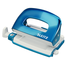 Dziurkacz Leitz Mini WOW 5060 metaliczny niebieski, 10 kartek